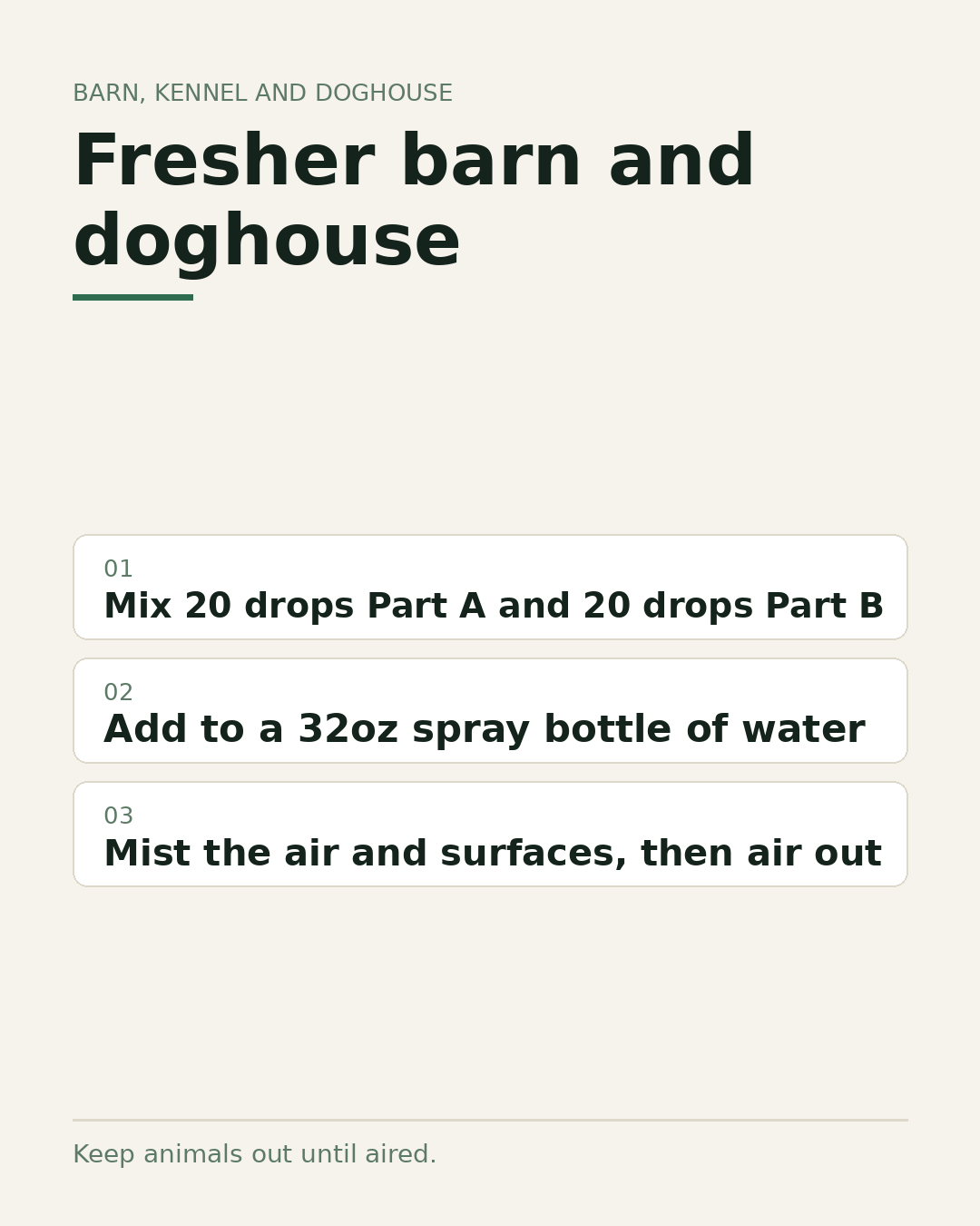 Fresher barn and doghouse