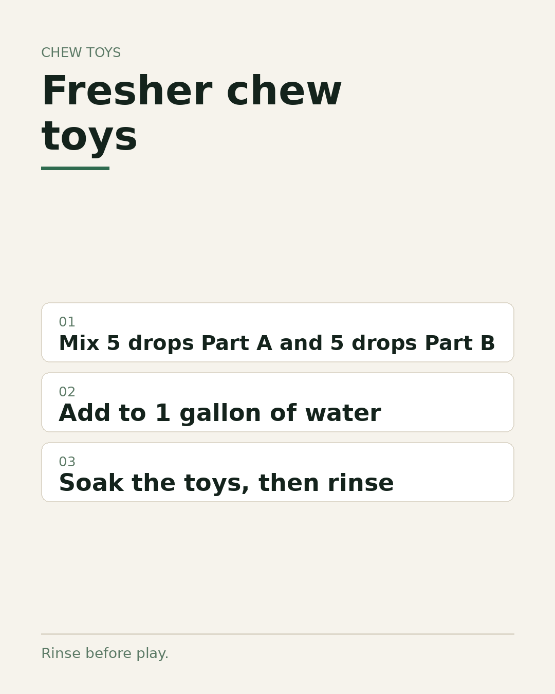 Fresher chew toys